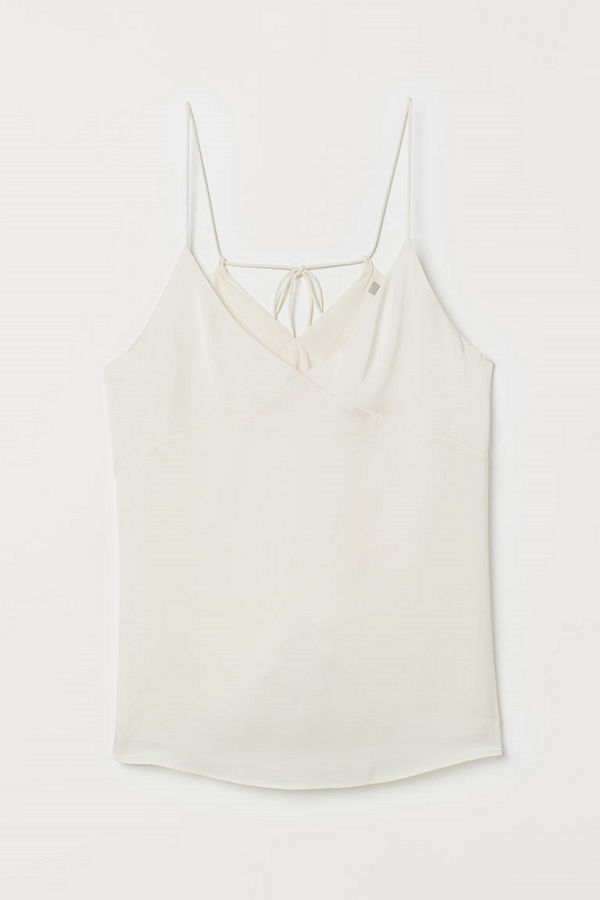 H&M V-ringat linne vit