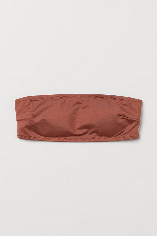 H&M Vadderad bandeaubikini-bh orange