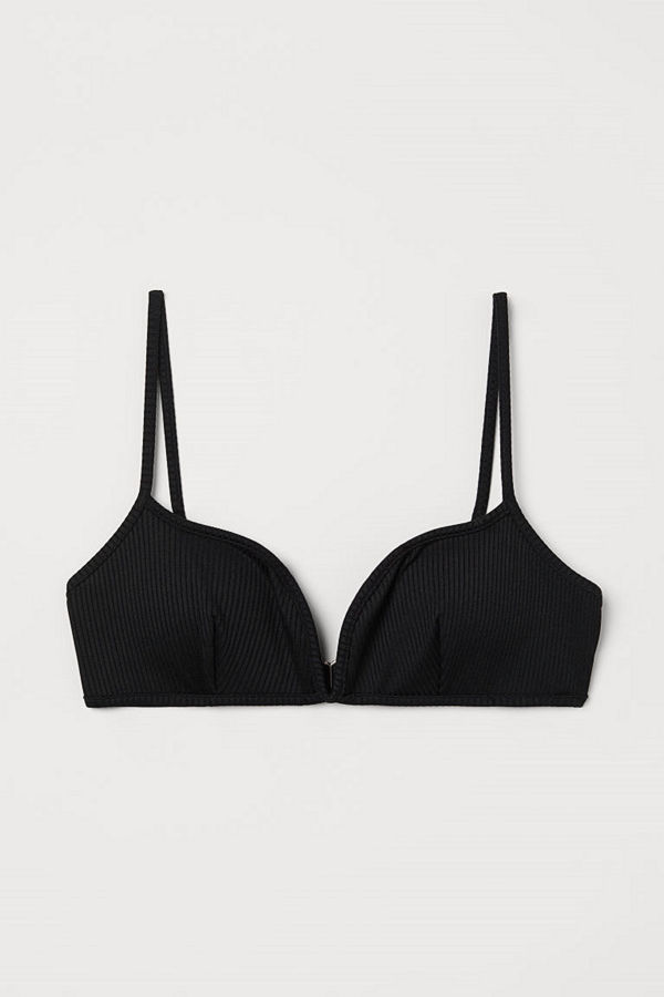 H&M Vadderad bikinitopp svart