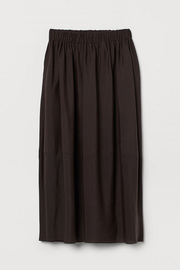 H&M Kjol i lyocellmix brun