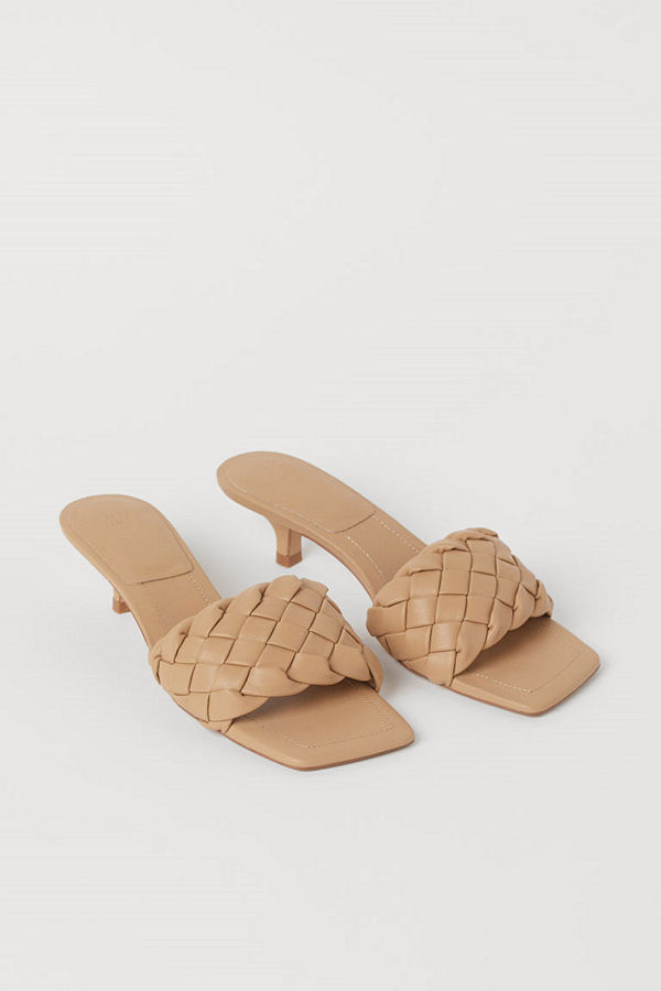 H&M Flätade sandaletter beige