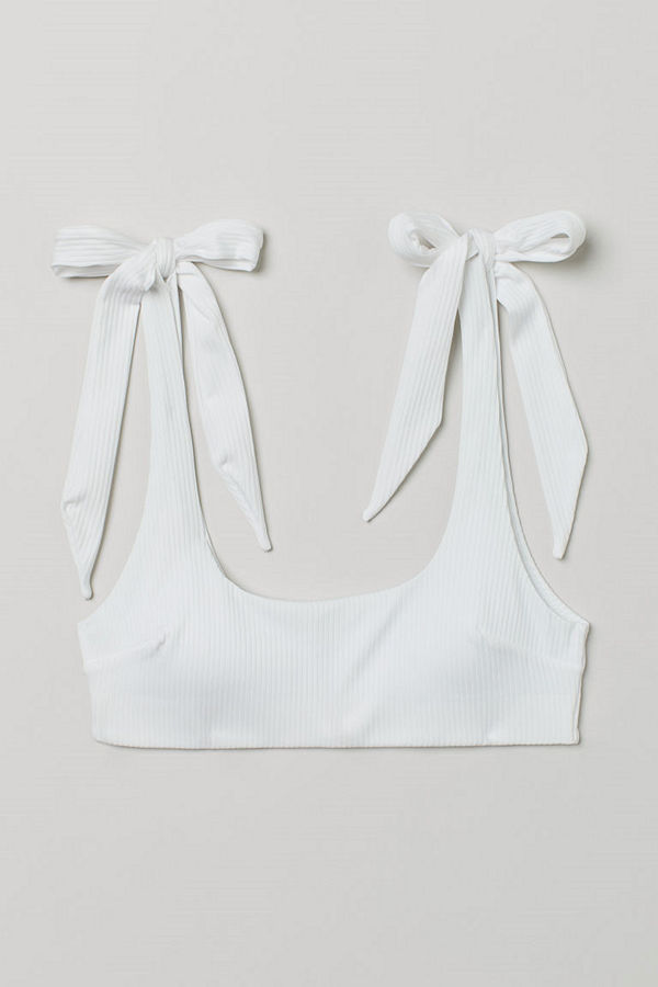 H&M Vadderad bikinitopp vit
