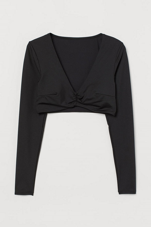 H&M Badtopp med vadderade kupor svart