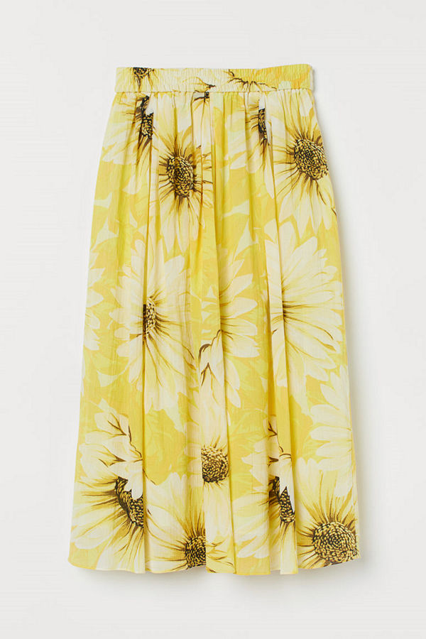 H&M Cirkelskuren kjol gul