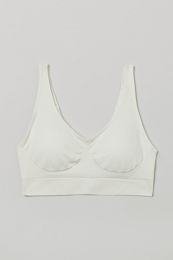 H&M Seamless vadderad bh vit