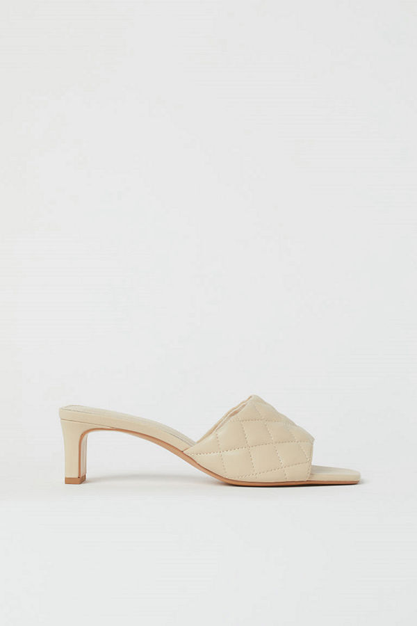 H&M Quiltade sandaletter beige