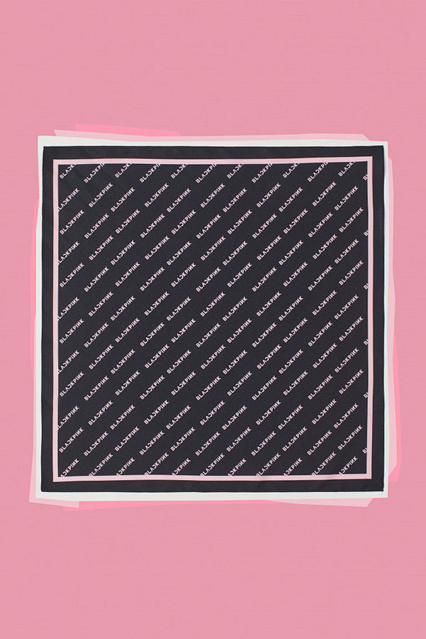 H&M Mönstrad satinscarf svart