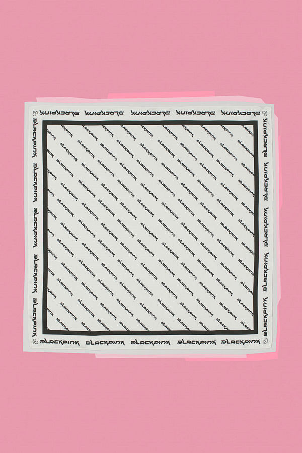 H&M Mönstrad satinscarf vit