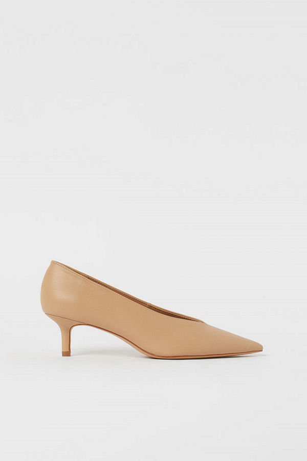 H&M Spetsiga pumps beige