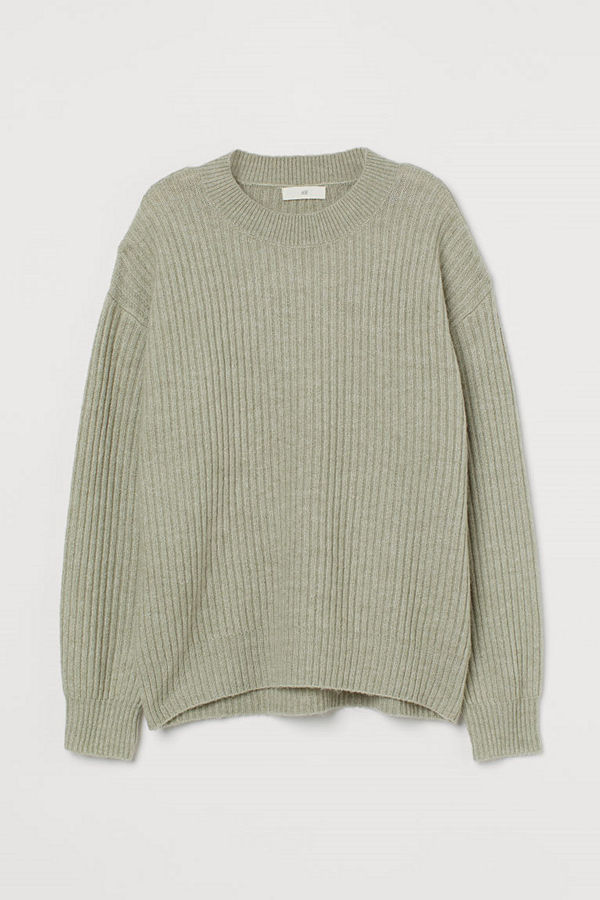 H&M Stickad tröja grön