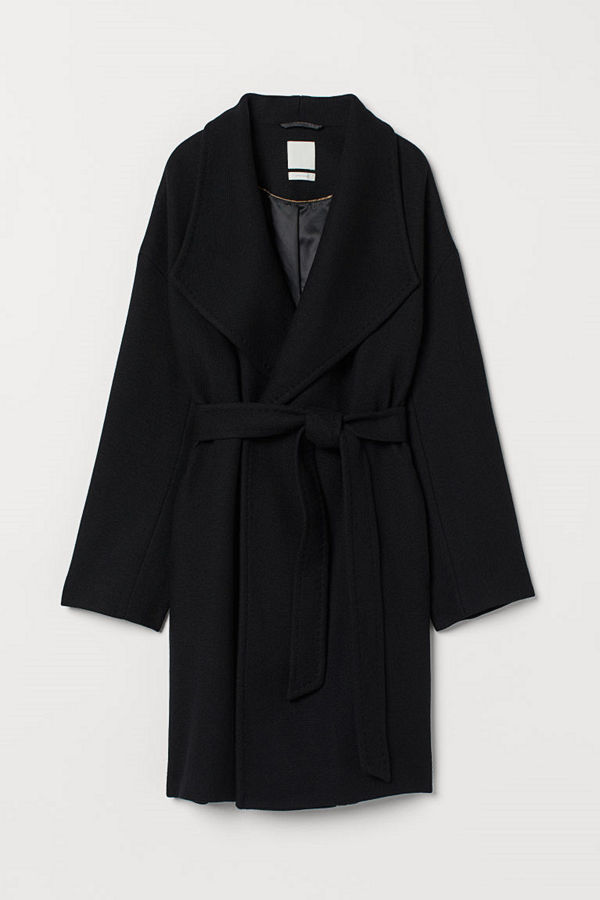 H&M Kappa i ullmix svart