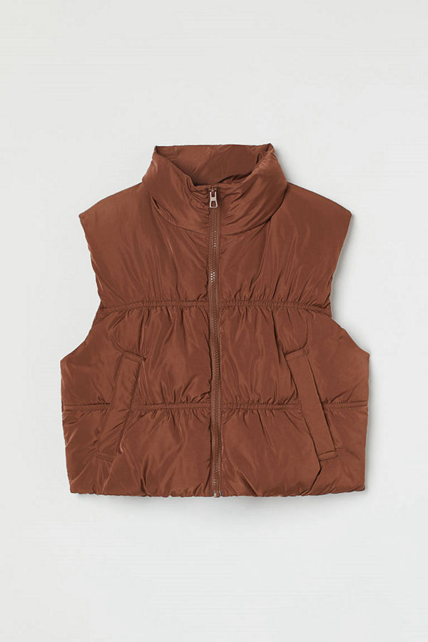 H&M Croppad väst beige