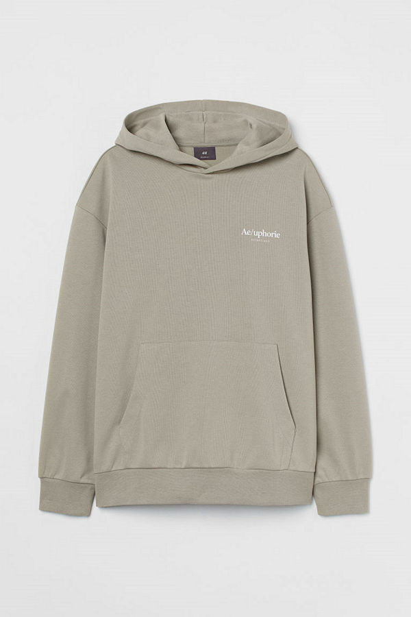 H&M Huvtröja Relaxed Fit grön