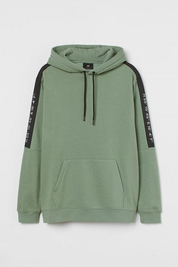 H&M Huvtröja med paneler grön
