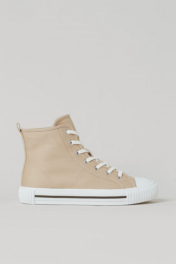 H&M Höga twillsneakers beige