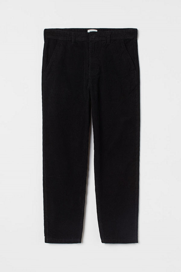 H&M Manchesterbyxa Regular Fit svart