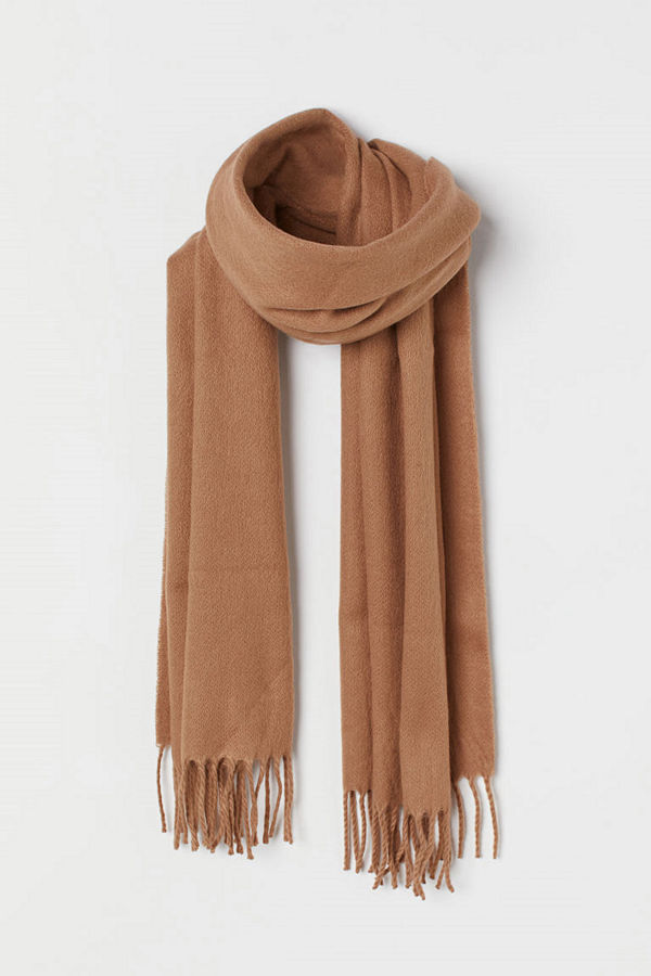 H&M Halsduk med fransar beige