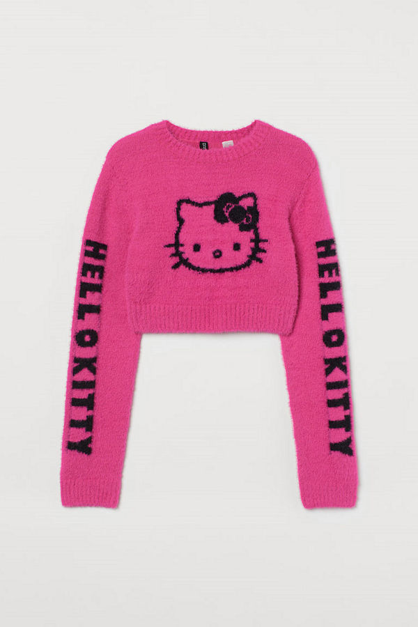 H&M Croppad tröja rosa