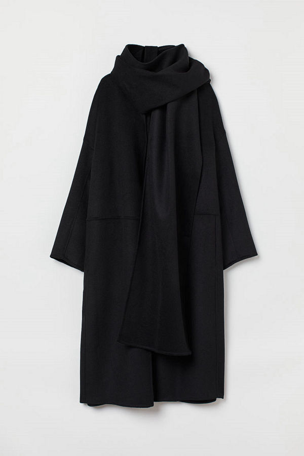 H&M Kappa i ullmix svart