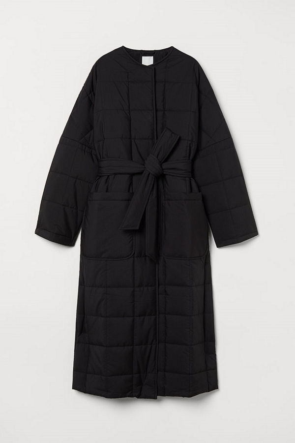 H&M Quiltad kappa svart