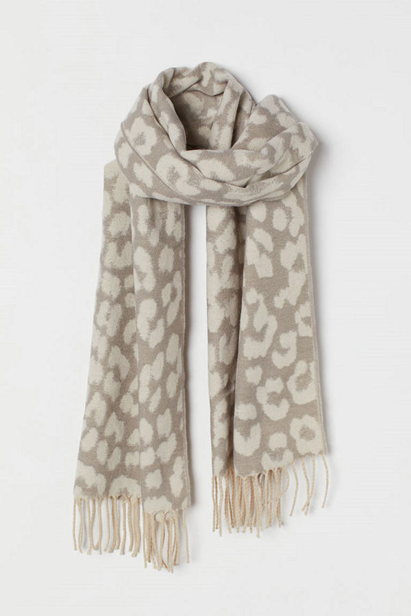 H&M Halsduk med fransar vit