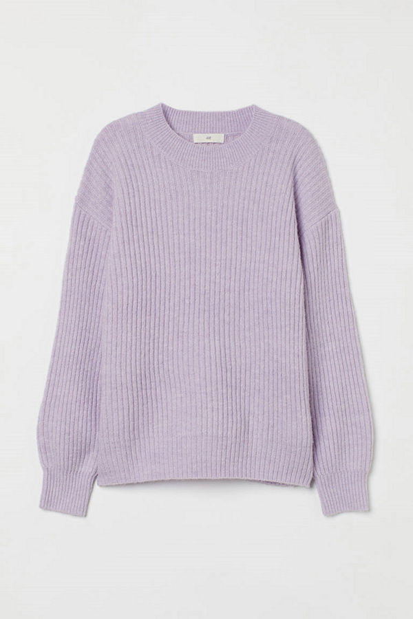H&M Stickad tröja lila