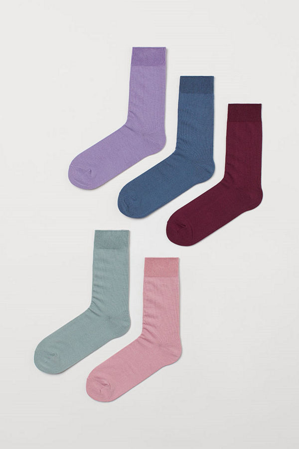 H&M 5-pack strumpor rosa