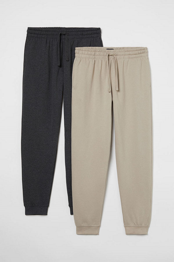 H&M 2-pack joggers Regular Fit brun