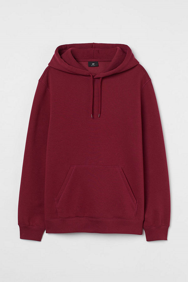 H&M Huvtröja Relaxed Fit röd