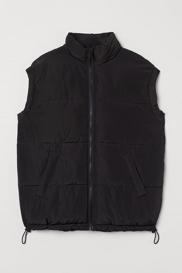 H&M H & M+ Vadderad väst svart