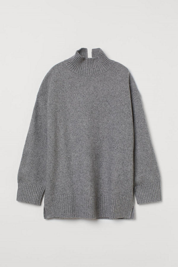 H&M Oversized polotröja grå