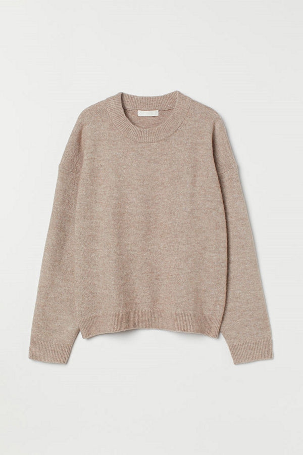 H&M Stickad tröja brun
