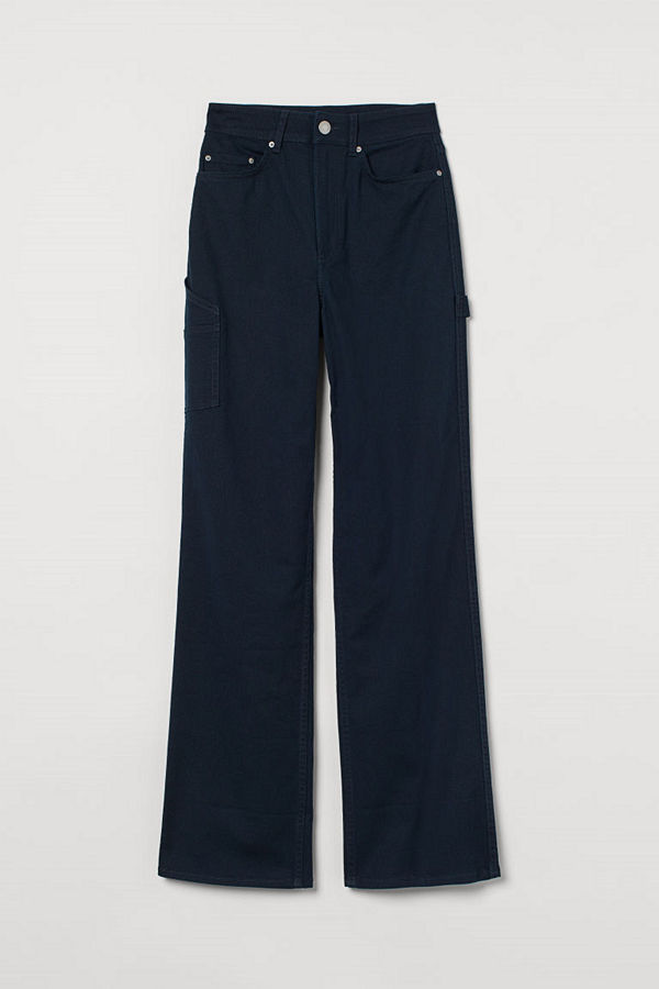 H&M byxor Twillbyxa med hammarslinga blå