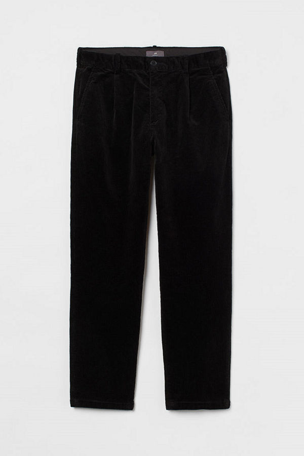 H&M Manchesterbyxa Regular Fit svart