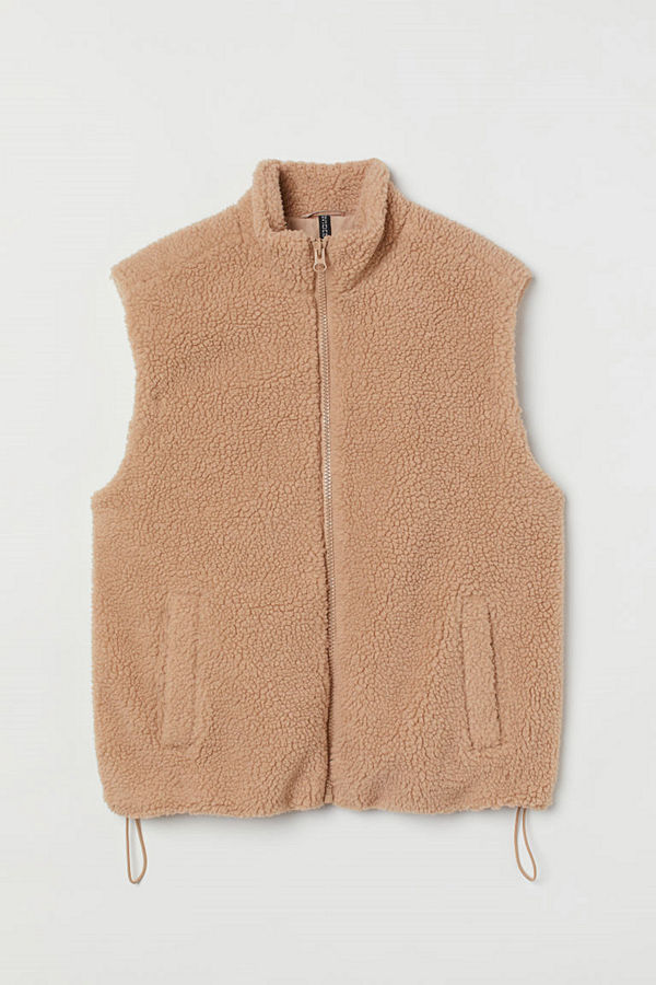 H&M Väst i pile beige