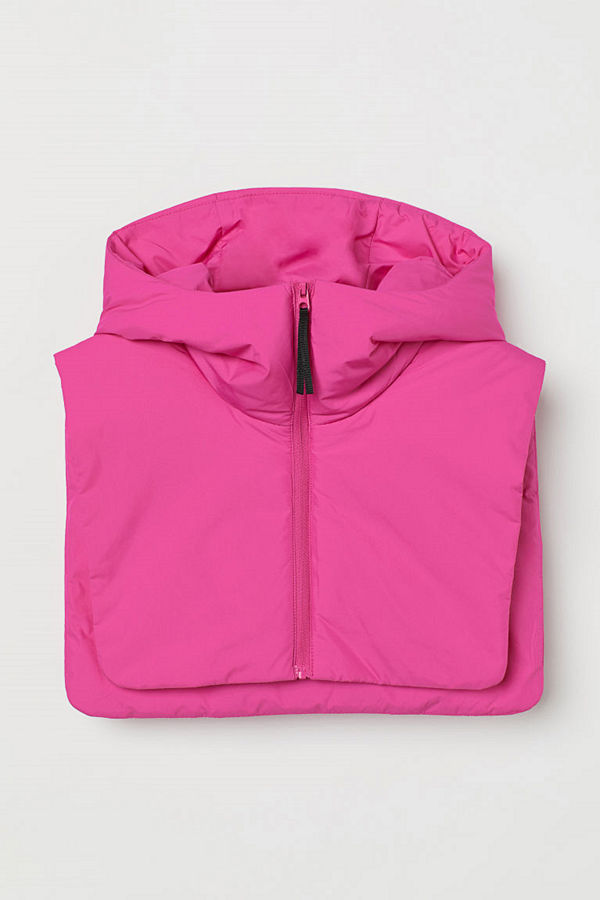 H&M Vadderad huva rosa