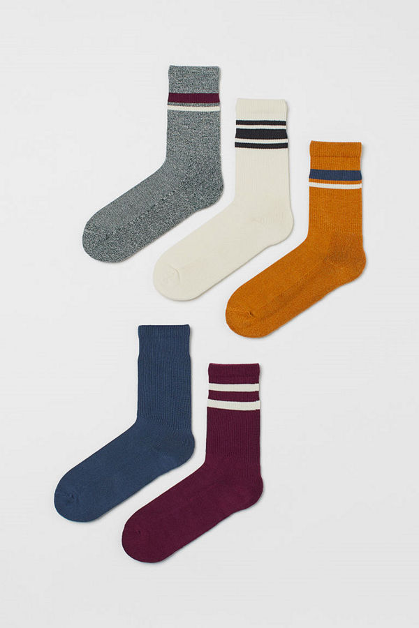 H&M 5-pack strumpor gul