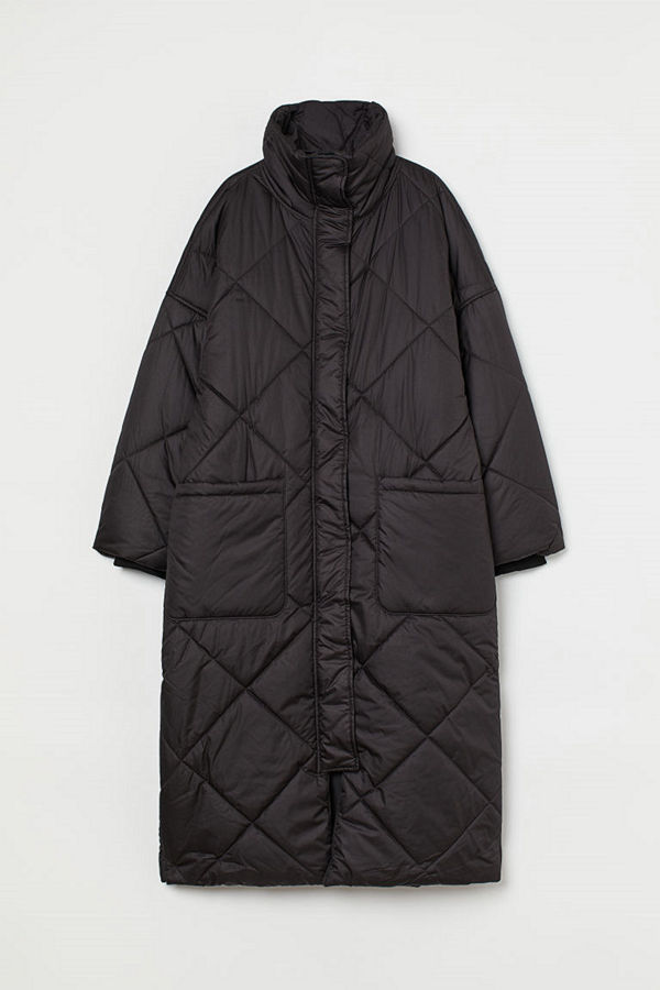 H&M Quiltad kappa svart