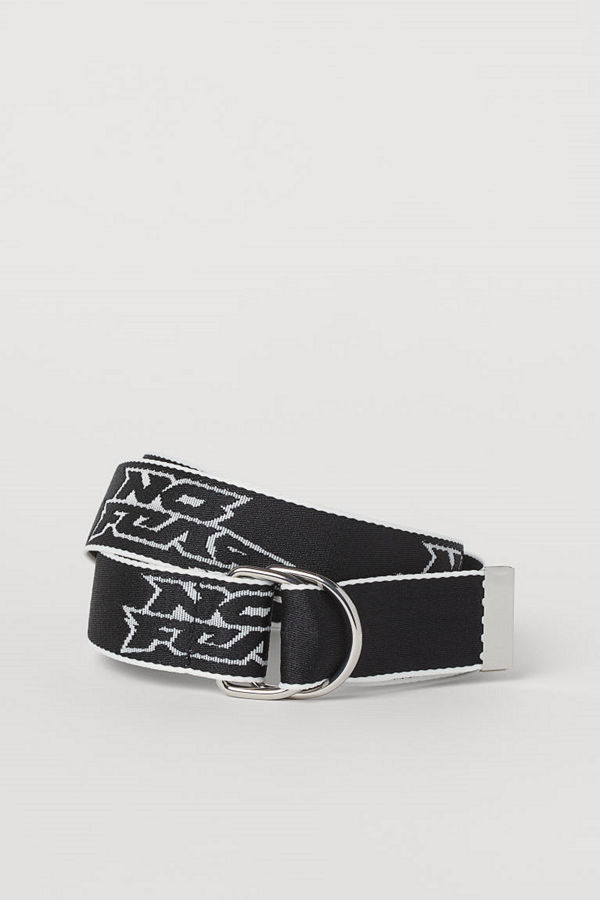 H&M Jacquardmönstrat skärp svart