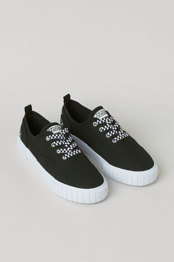 H&M Låga canvassneakers svart