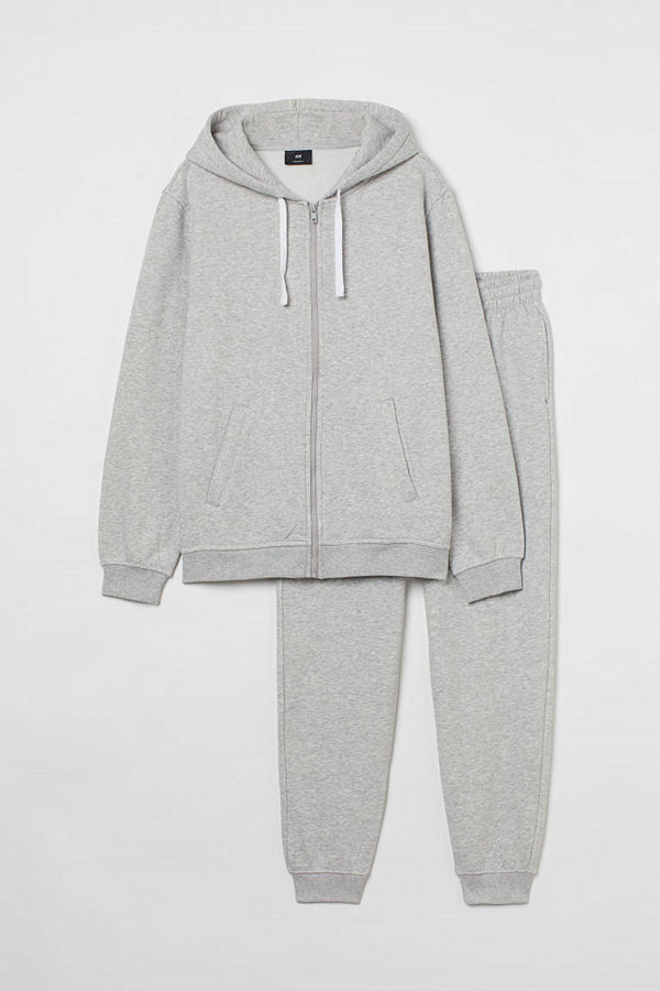 H&M 2-delat set Relaxed Fit grå