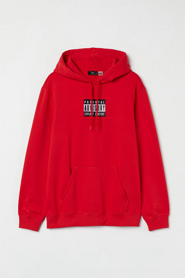 H&M Huvtröja Regular Fit röd