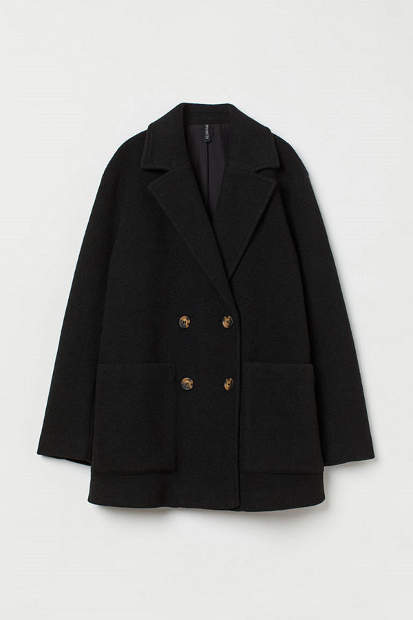 H&M Oversized kappa svart