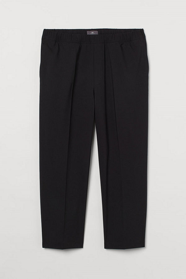 H&M Croppad byxa Relaxed Fit svart
