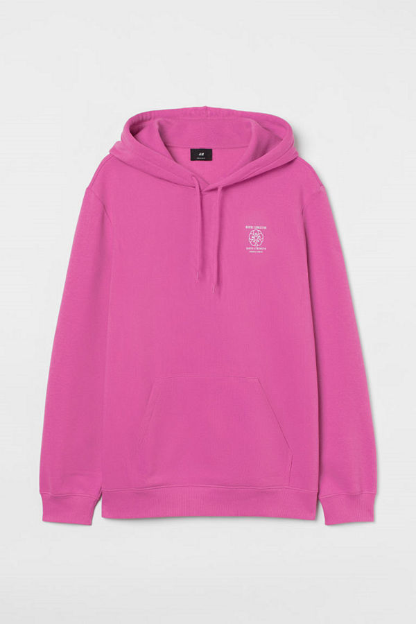 H&M Huvtröja Regular Fit rosa