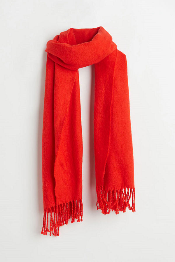 H&M Halsduk med fransar orange