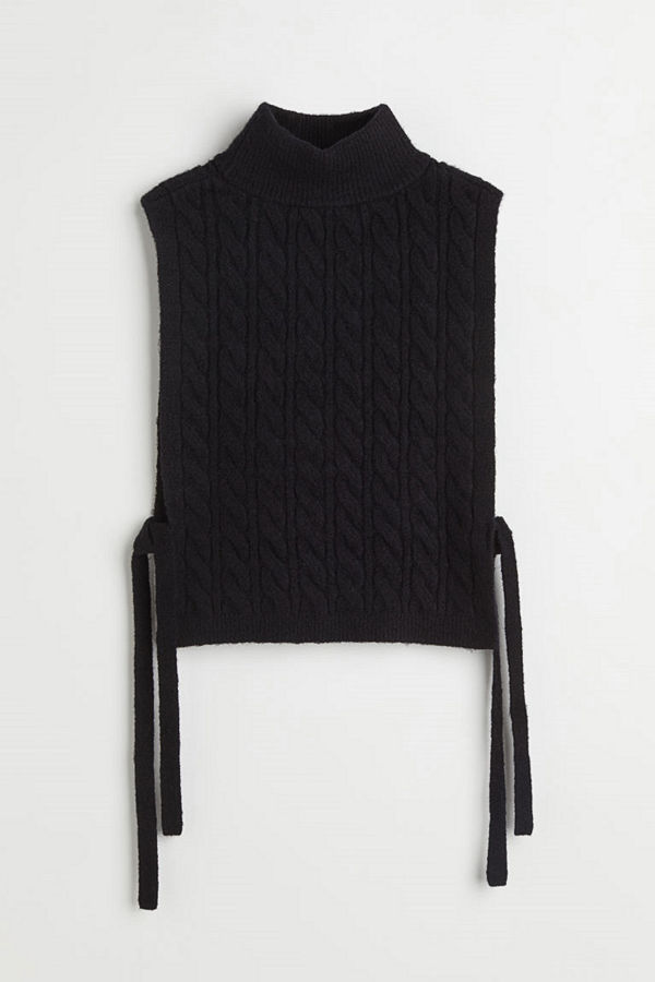 H&M Kabelstickad krage svart