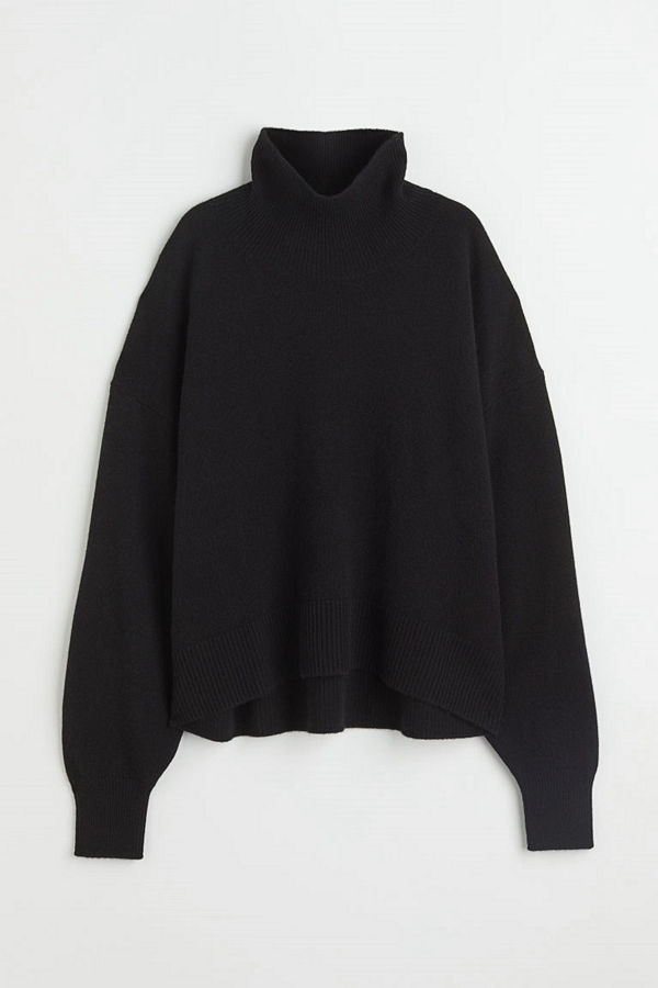 H&M Polotröja i kashmir svart