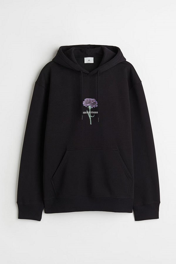 H&M Huvtröja Relaxed Fit svart