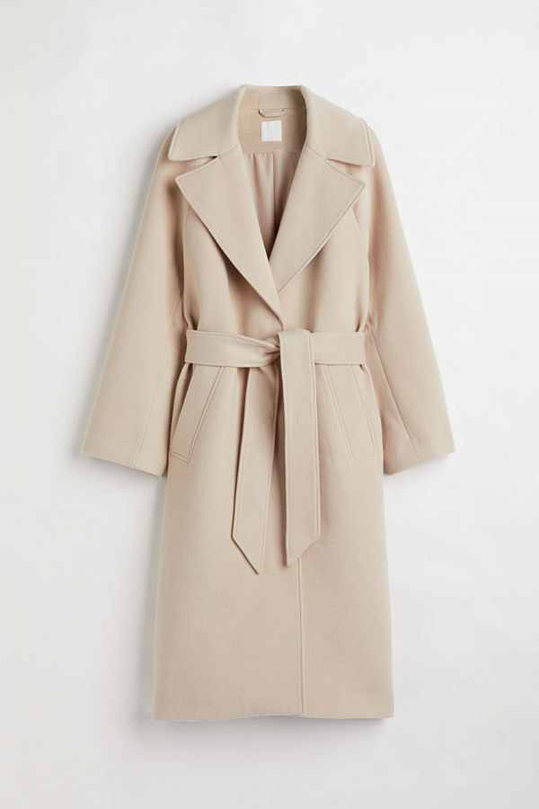 H&M Kappa med knytskärp beige